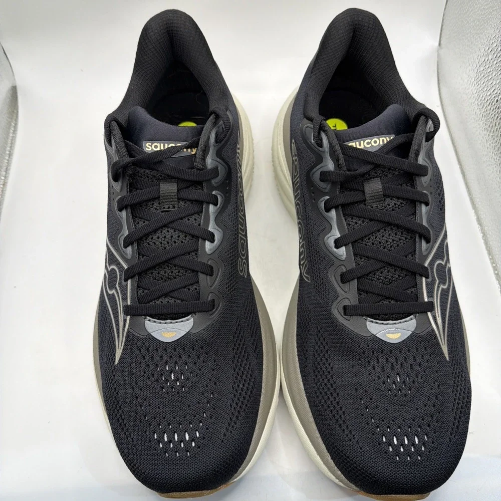Saucony Men's Athleisure Ride 19 Running Shoe Black/Pewter Size 12. New